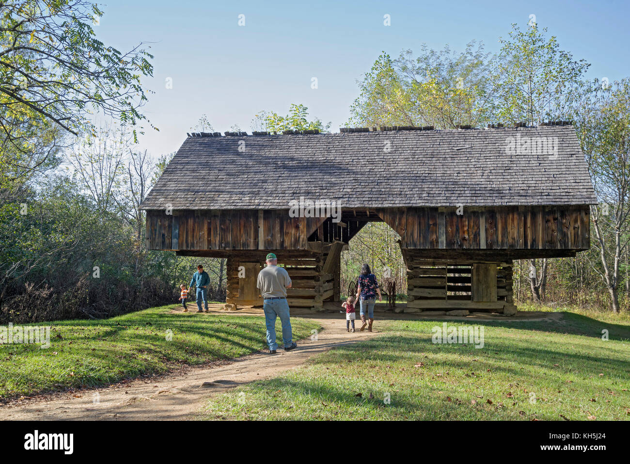 Parco Nazionale di Great Smoky Mountains. Cades Cove loop road. Foto Stock
