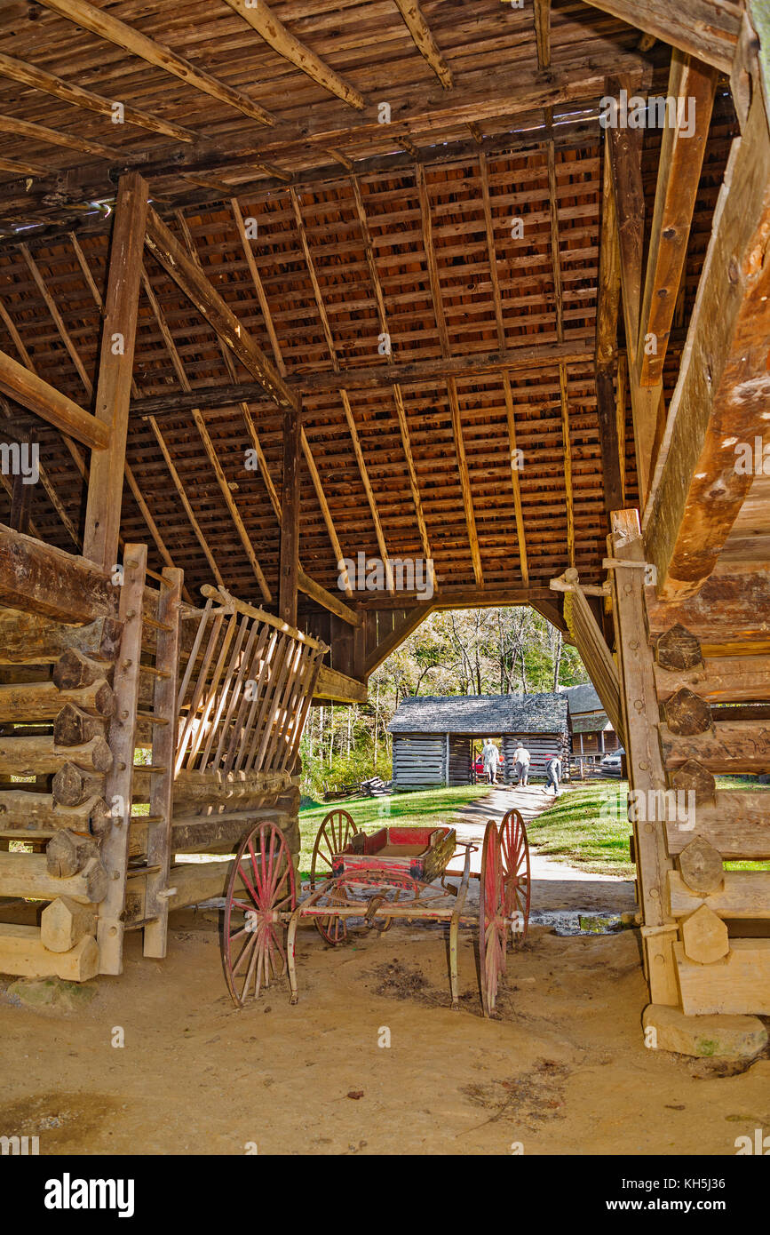 Parco Nazionale di Great Smoky Mountains. Cades Cove loop road. Foto Stock