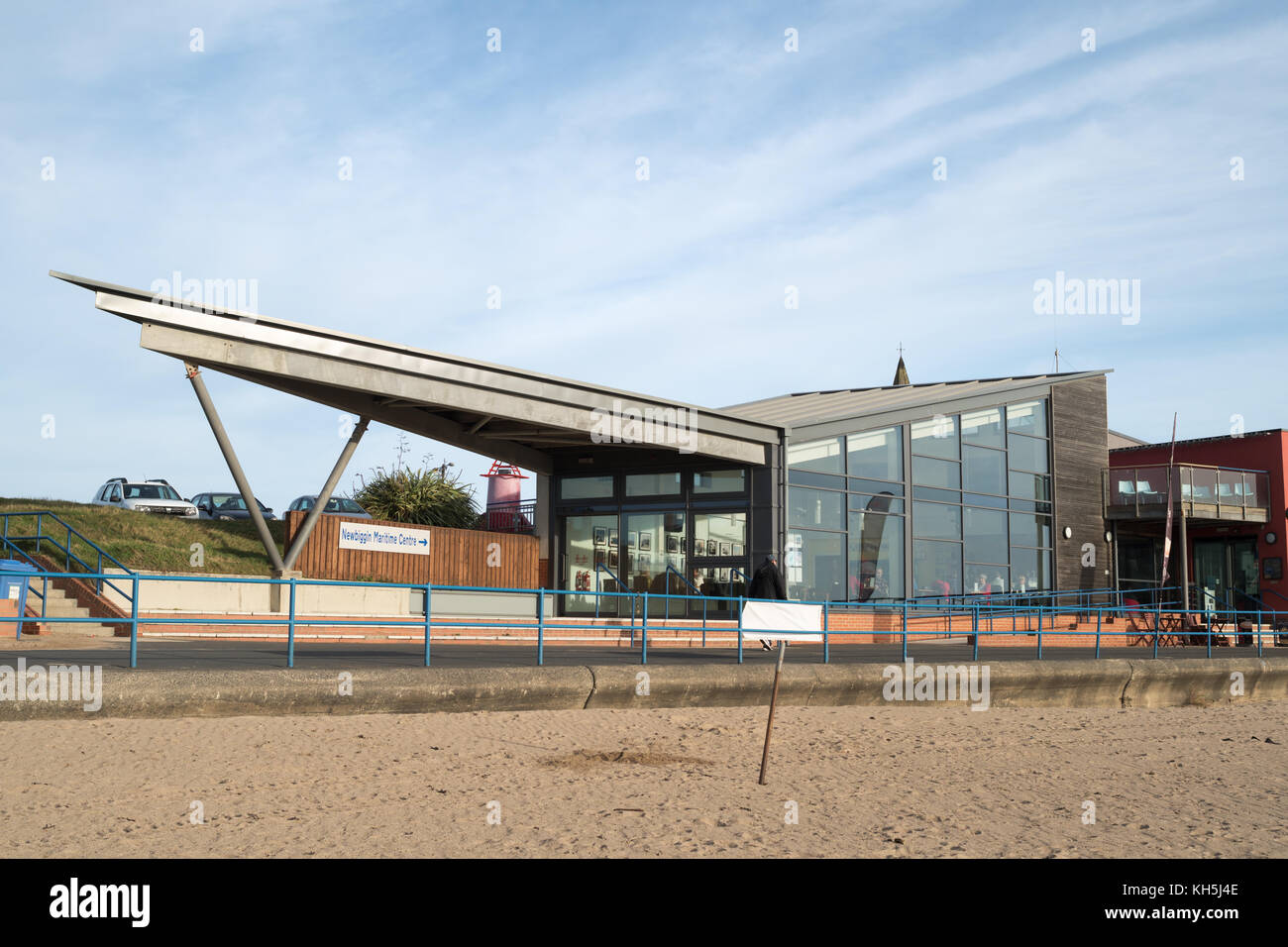 Newbiggin centro marittimo, Newbiggin dal mare, Northumberland, England, Regno Unito Foto Stock