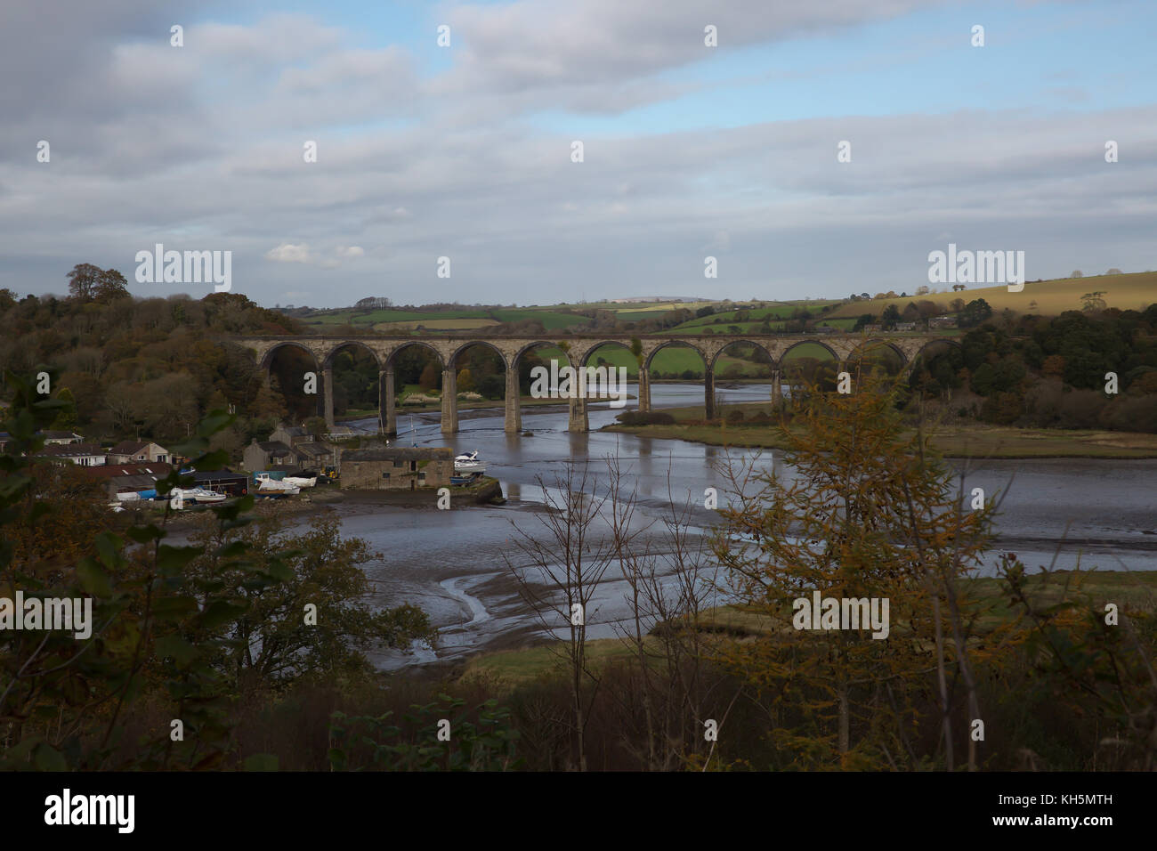 Il viadotto in St tedeschi Cornovaglia Foto Stock