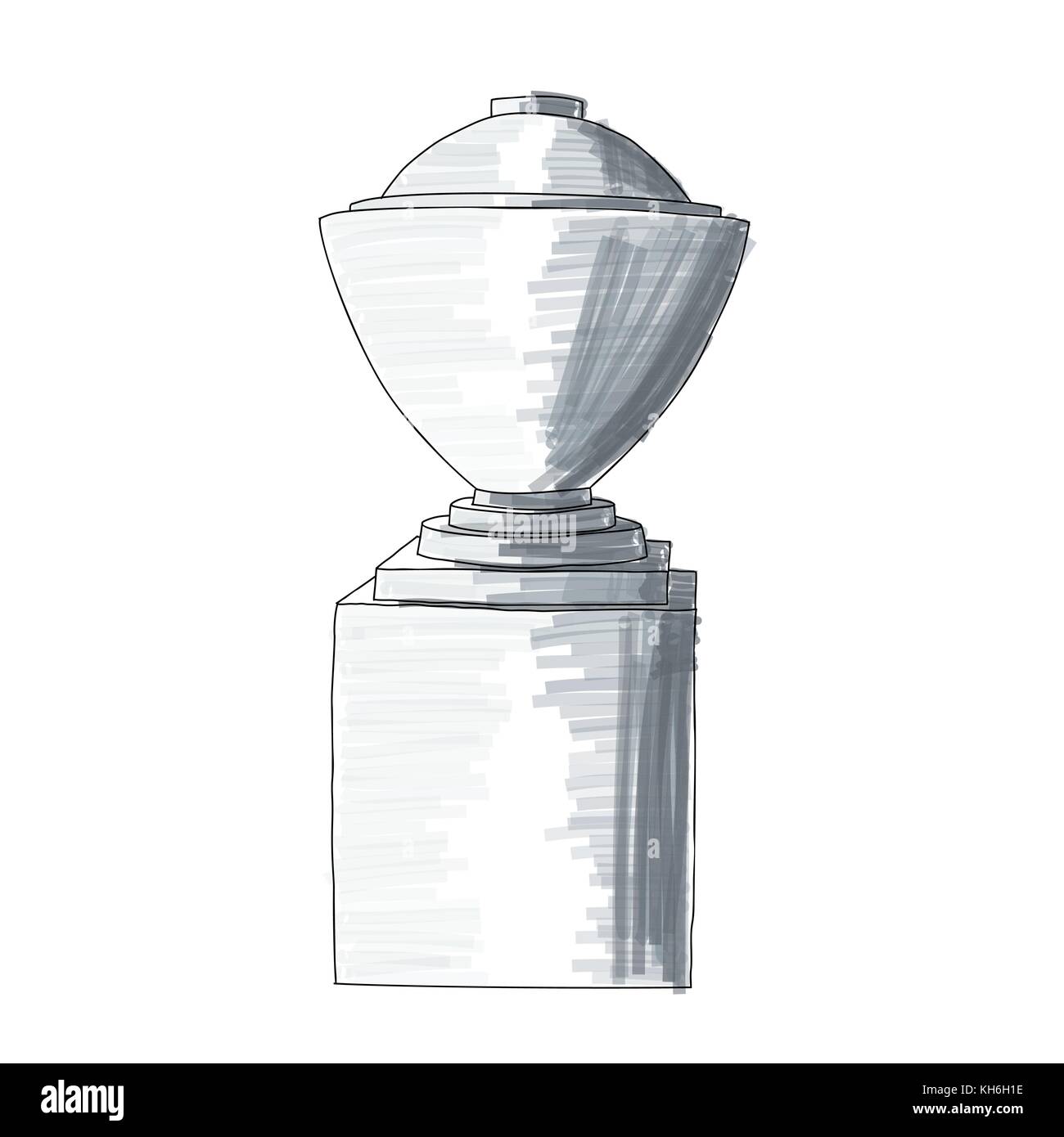 Schizzo elemento architettonico, parte della colonna Illustrazione Vettoriale