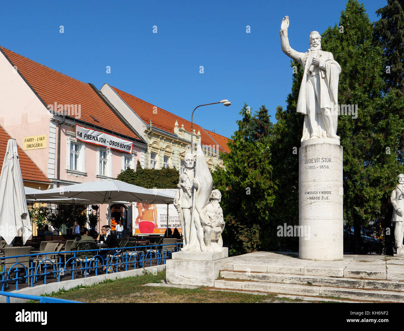 Monumento Ludevit Stur a Modra, strada del vino Carpazi, Bratislavsky kraj, Slovacchia, Europa Foto Stock