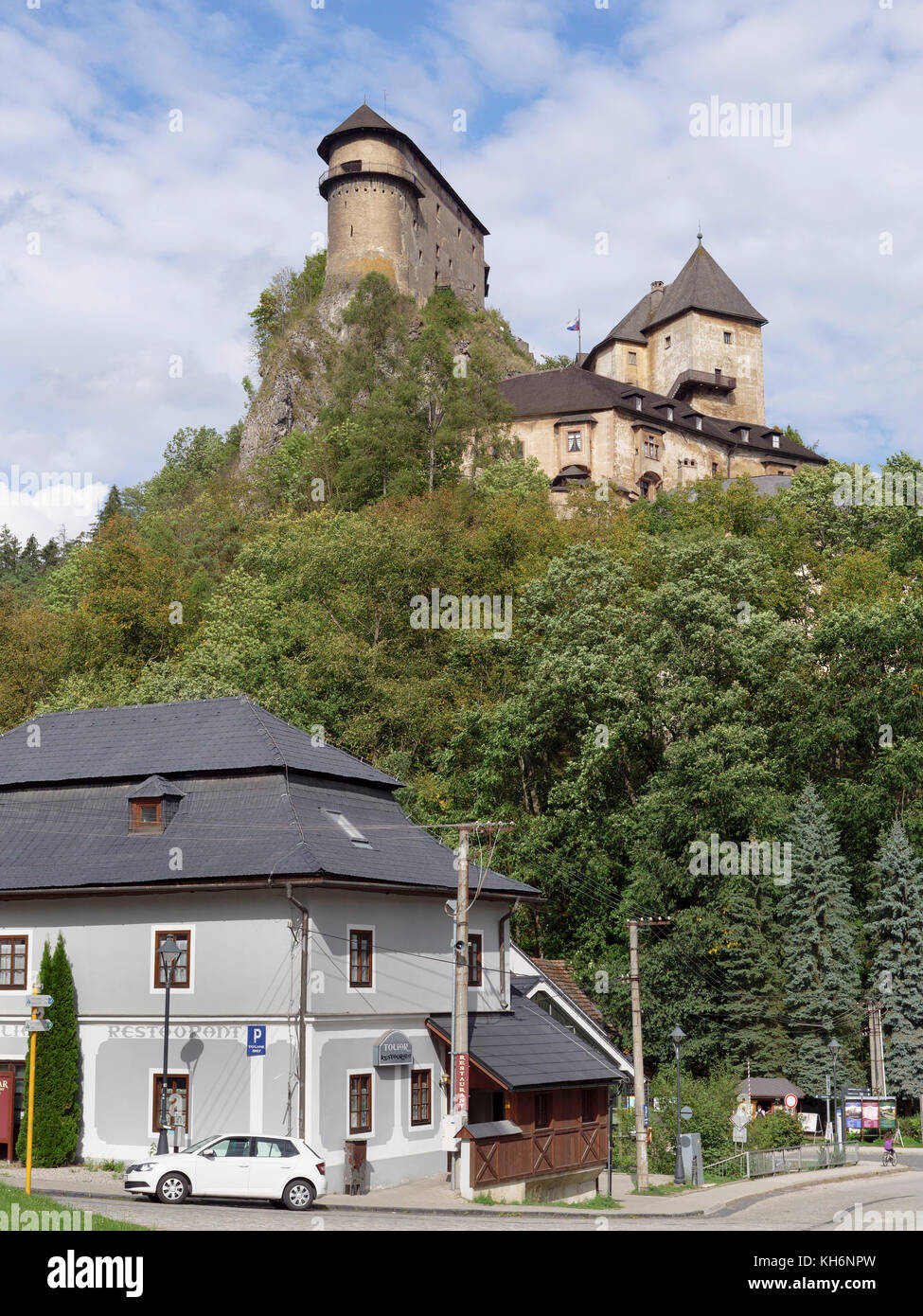 Castello Oravski Hrad, Zilinsky kraj, Slovacchia, Europa Foto Stock