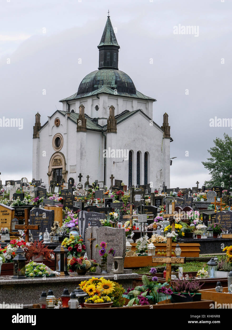 Cimitero di Namestovo, Zilinsky kraj, Slovacchia, Europa Foto Stock