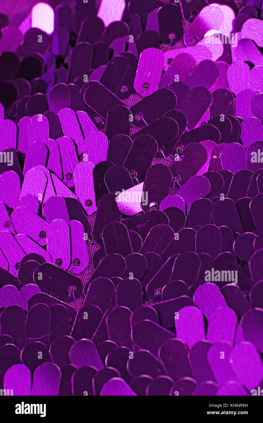 Spangle, sequin pailette sfondo. Abito a specchio panno di materiale modello di texture. Sartoria concetto di cucitura. Shiny specchiata tessuto di moda. Shiny cl Foto Stock