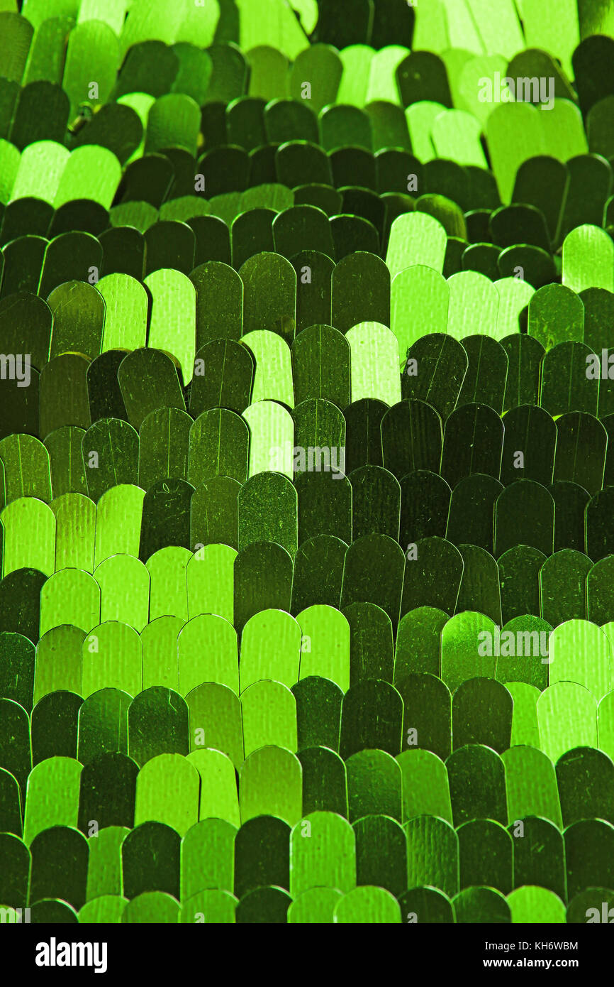 Spangle, sequin pailette sfondo. Abito a specchio panno di materiale modello di texture. Sartoria concetto di cucitura. Shiny specchiata tessuto di moda. Shiny cl Foto Stock