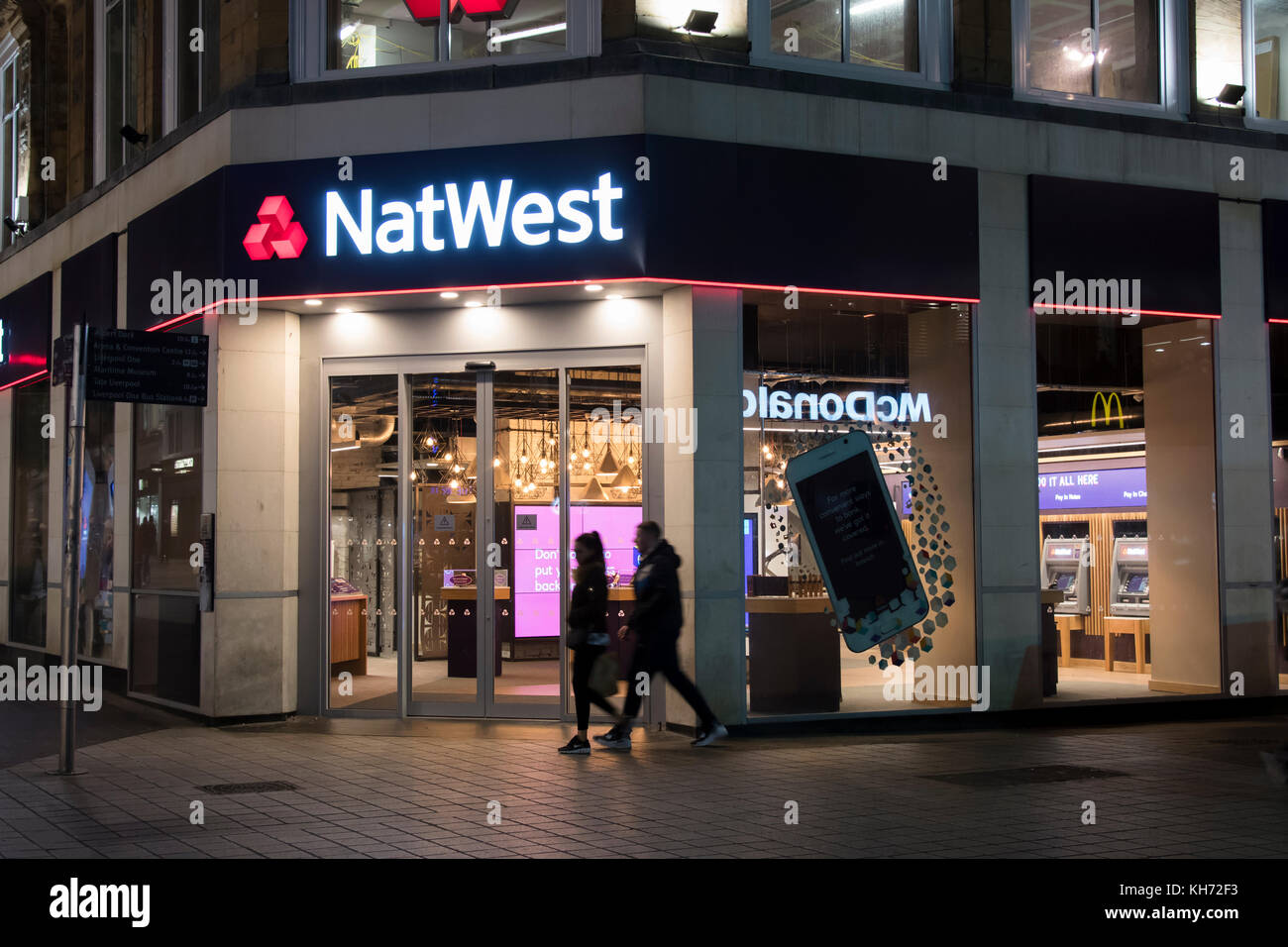 Natwest Bank filiale in Liverpool City Centre. Foto Stock