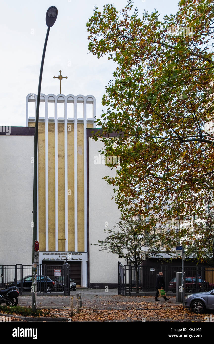 Berlin-Mitte,Tiergarten.Potsdamer Strasse 94.Syrisch-Orthodoxe Kirche San Jacob,il siriaco Chiesa Ortodossa di San Jacob di Serugh,esterno dell'edificio Foto Stock