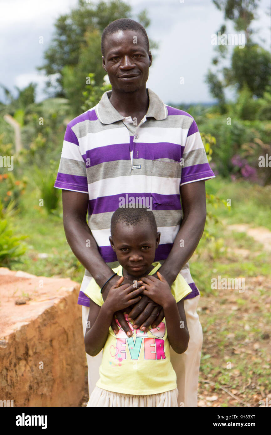 Foto di famiglia. Un padre e sua figlia. Foto Stock