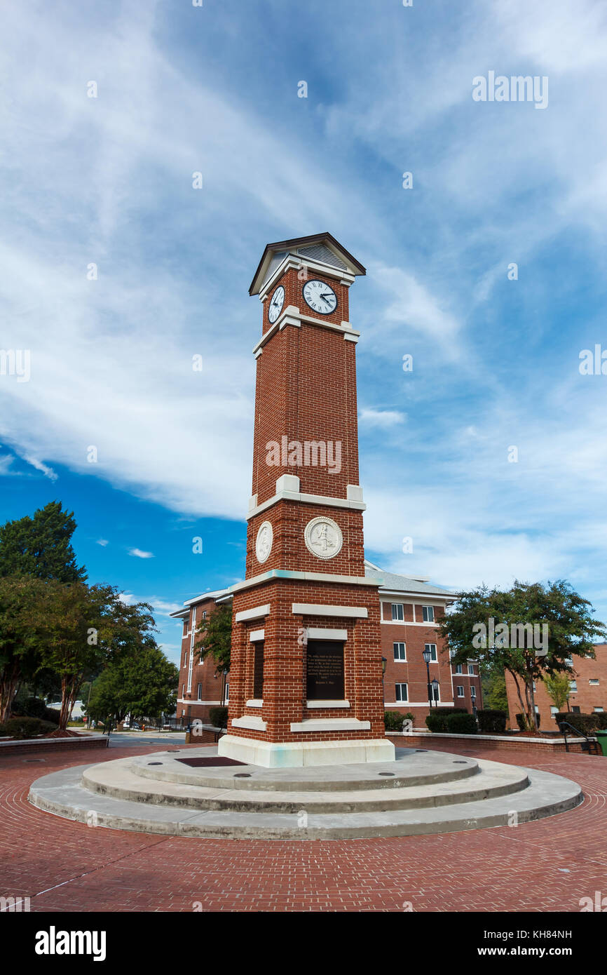 Torre dell Orologio a Winston-Salem University il 27 settembre 2014 in Winston-Salem, NC. Foto Stock