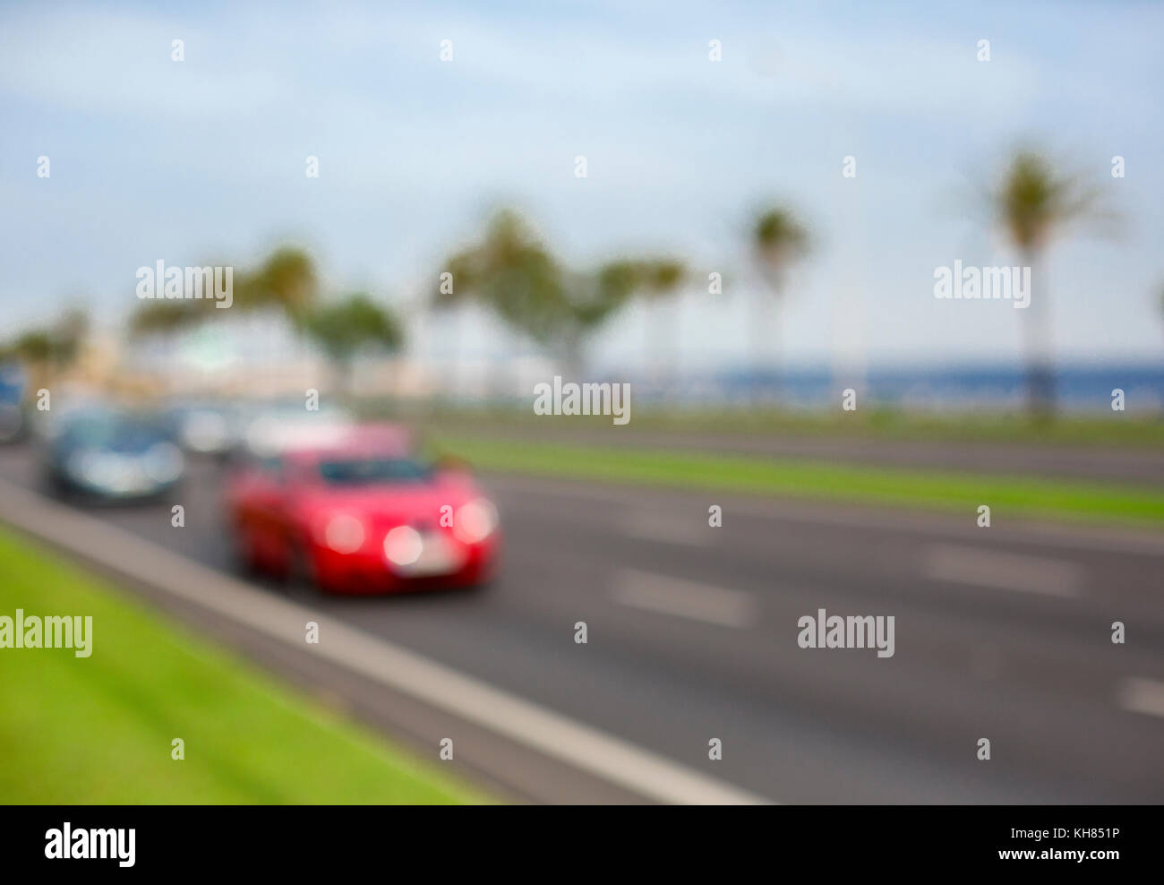 Abstract strada de-focus e sfocata street view Foto Stock