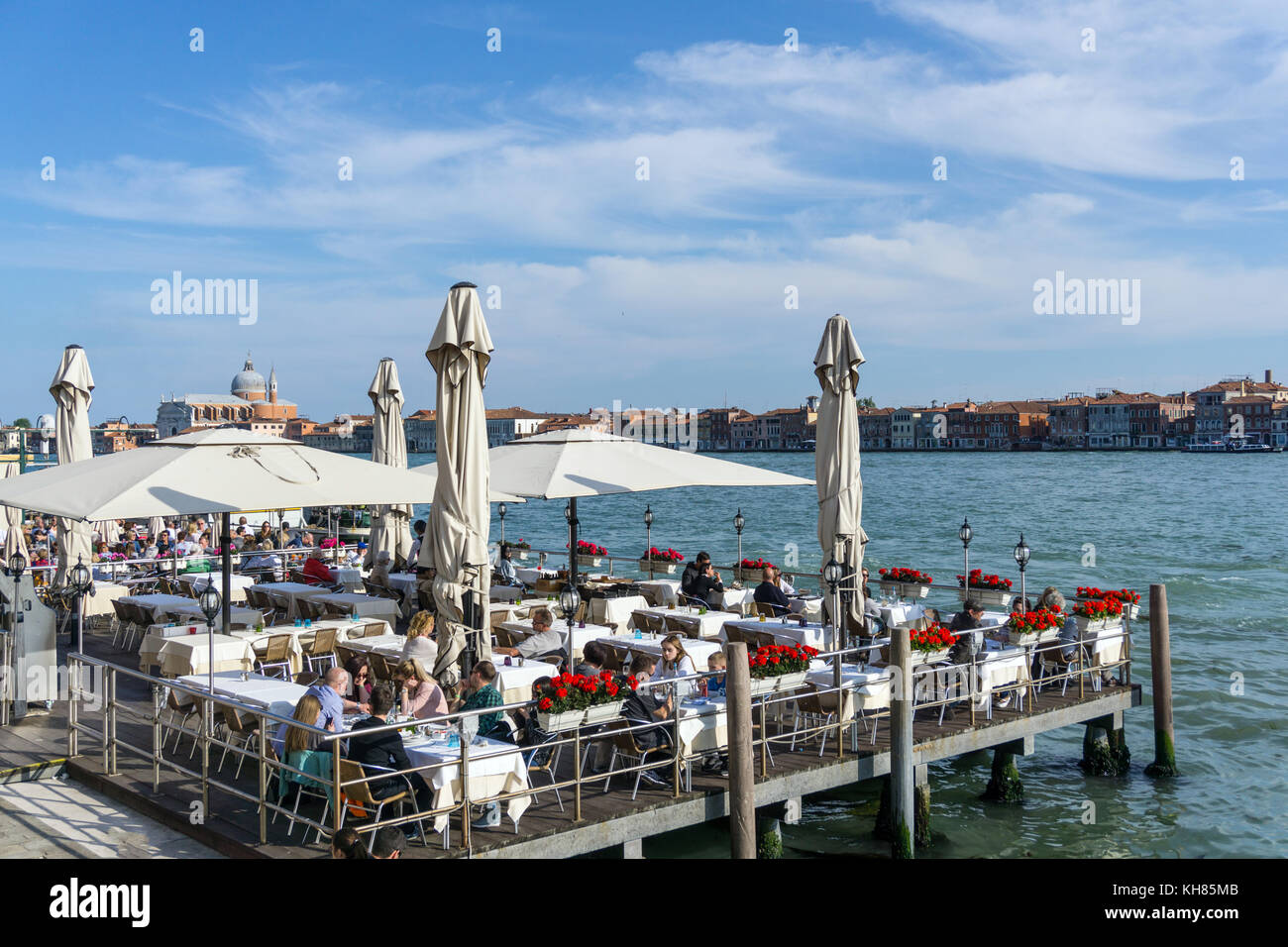 L'Italia,veneto,Venezia,ristorante sulla laguna Foto Stock