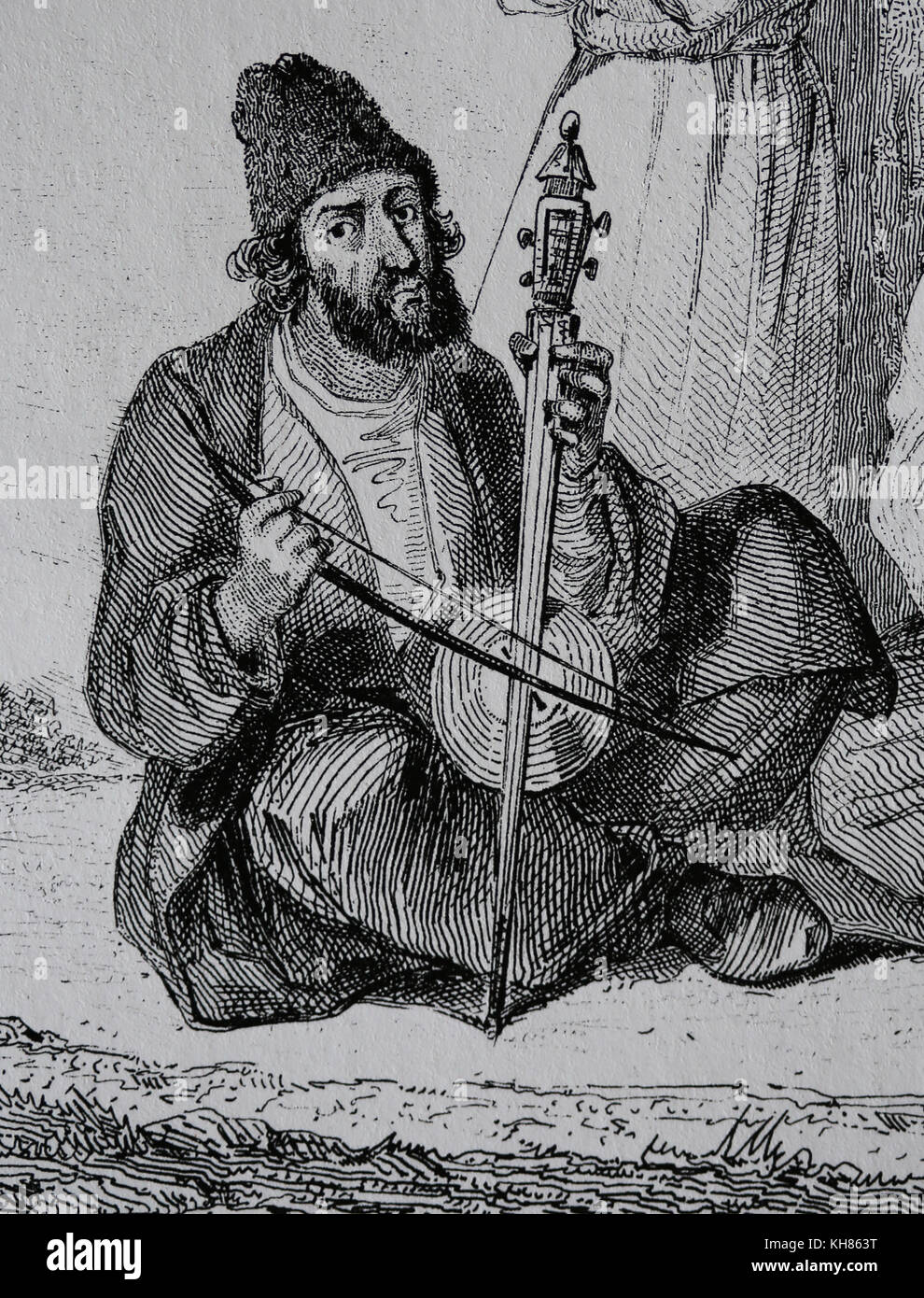 Asia. persia. musicista persiano, xix secolo. Foto Stock