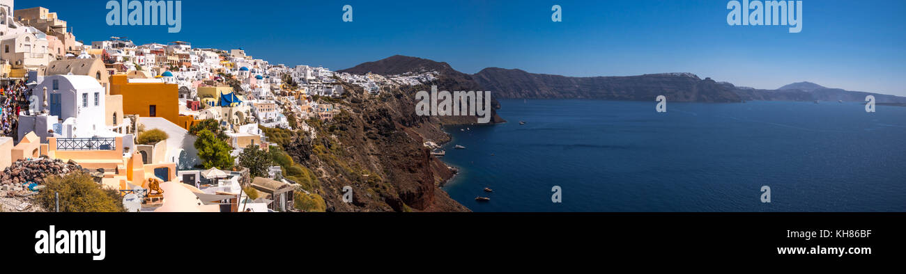 Panoramica di Santorini Foto Stock