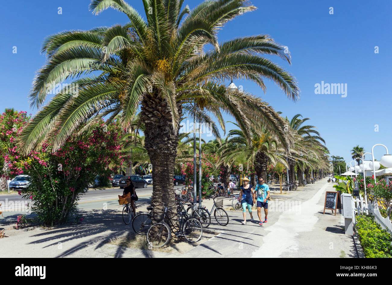 L'Italia,marche,san benedetto del tronto,la promenade Foto Stock