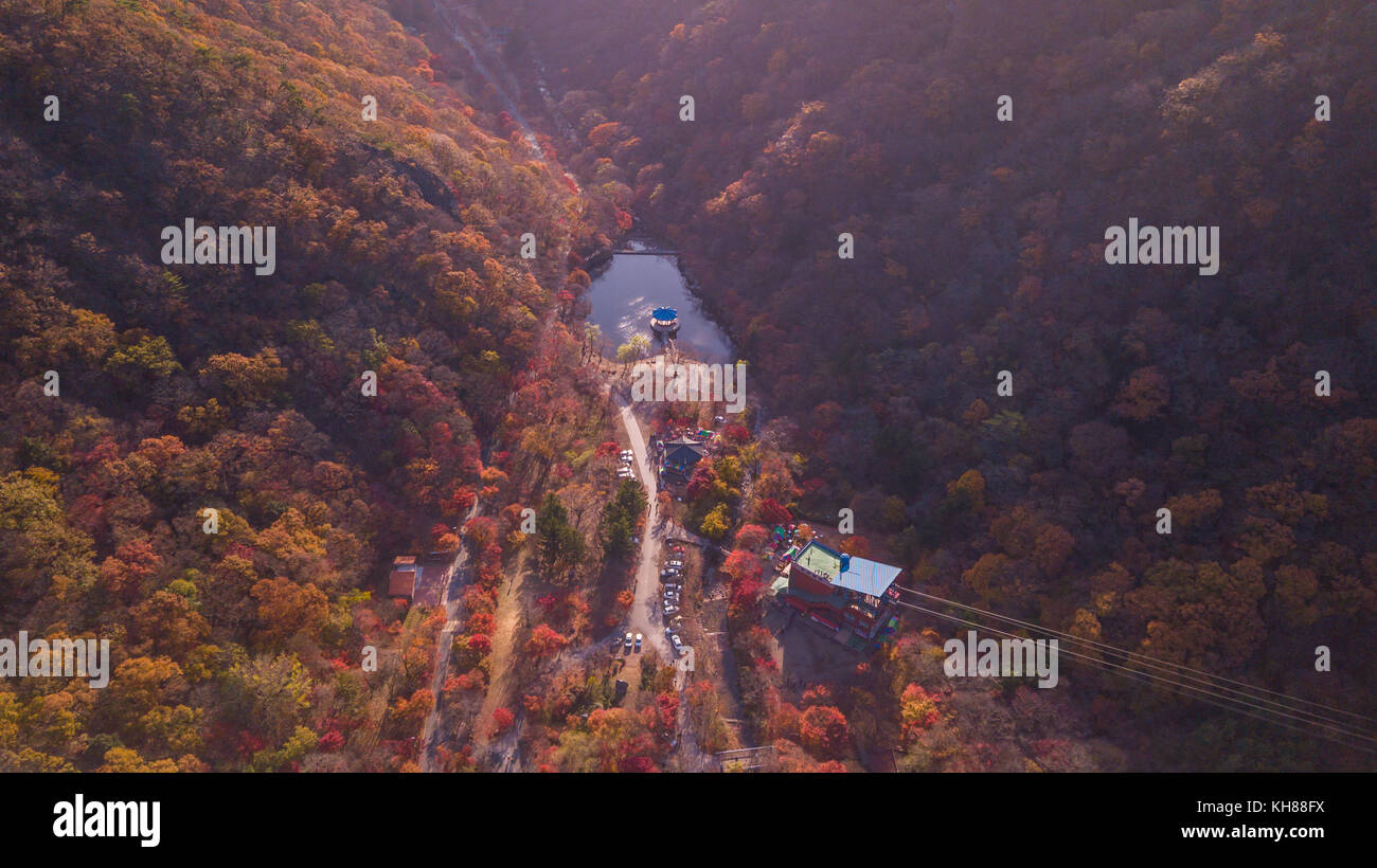 Autunno del Parco Nazionale di Naejangsan, Corea del Sud Foto Stock