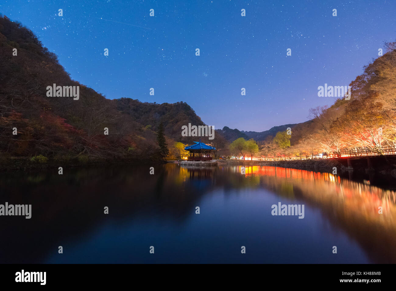 Autunno del Parco Nazionale di Naejangsan, Corea del Sud Foto Stock