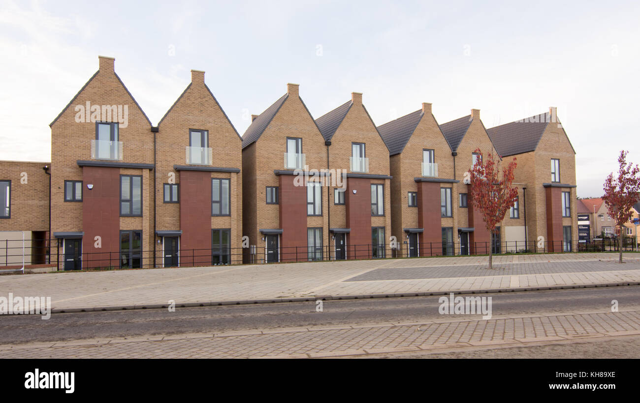 Prime case completato al nord stowe la città nuova al di fuori di cambridge Foto Stock