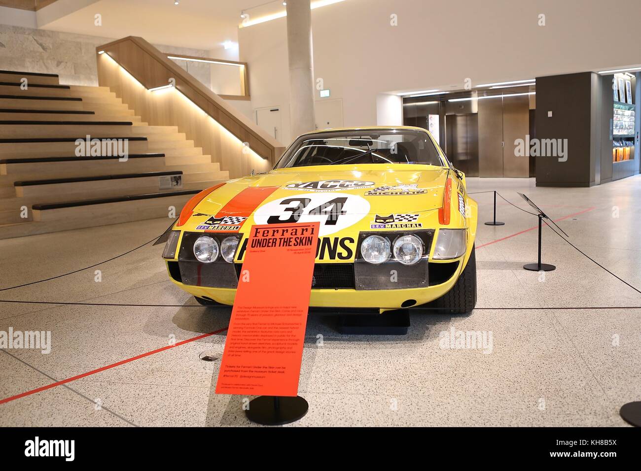 Ferrari sotto la pelle al Design Museum Foto Stock