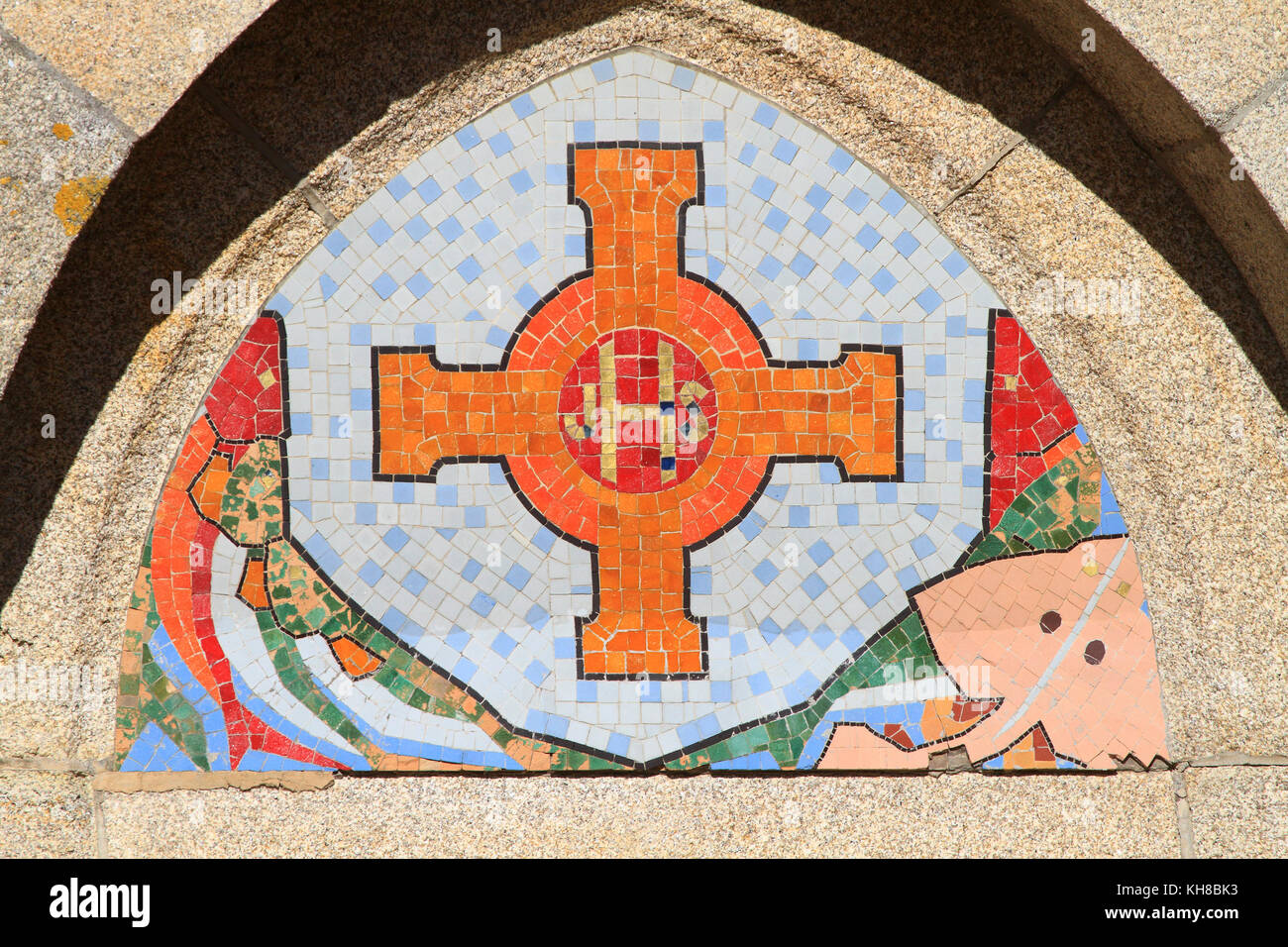 Francia, Bretagna, Finisterre. le guilvinec. chiesa. Foto Stock