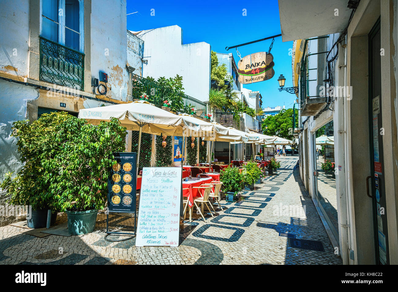 Il ristorante terrazza "Vasco da Gama" città di faro, regione di Algarve,  PORTOGALLO Foto stock - Alamy