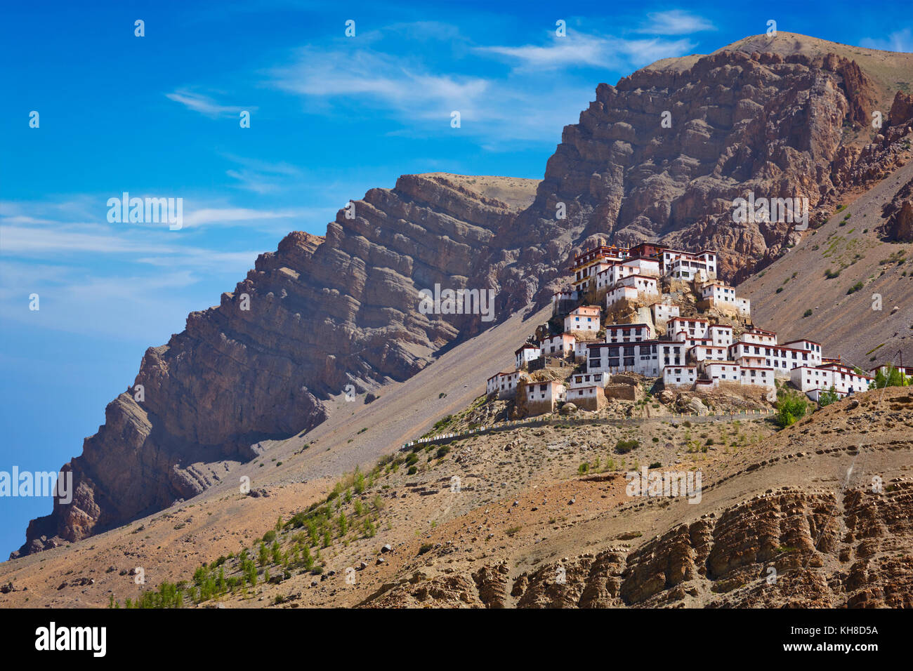 Ki gompa monastery tibetano. Spiti valley, Himachal Pradesh, indi Foto Stock