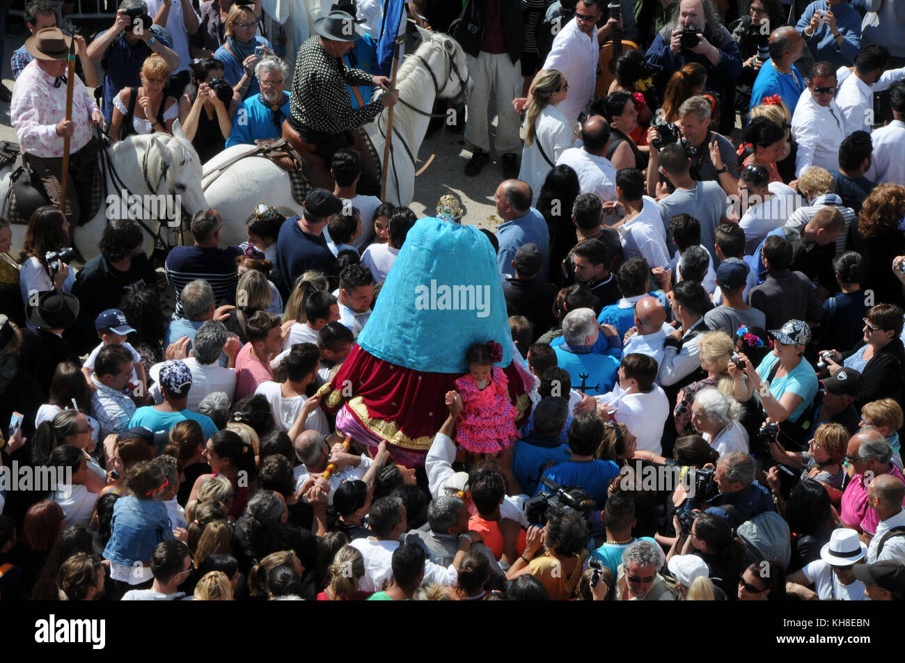 Processione di zingari, Saint Marie de la Mer, 2017, Francia Foto Stock