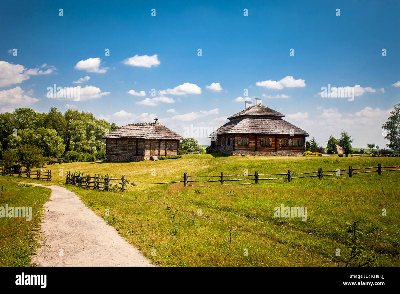 Case del villaggio Foto Stock