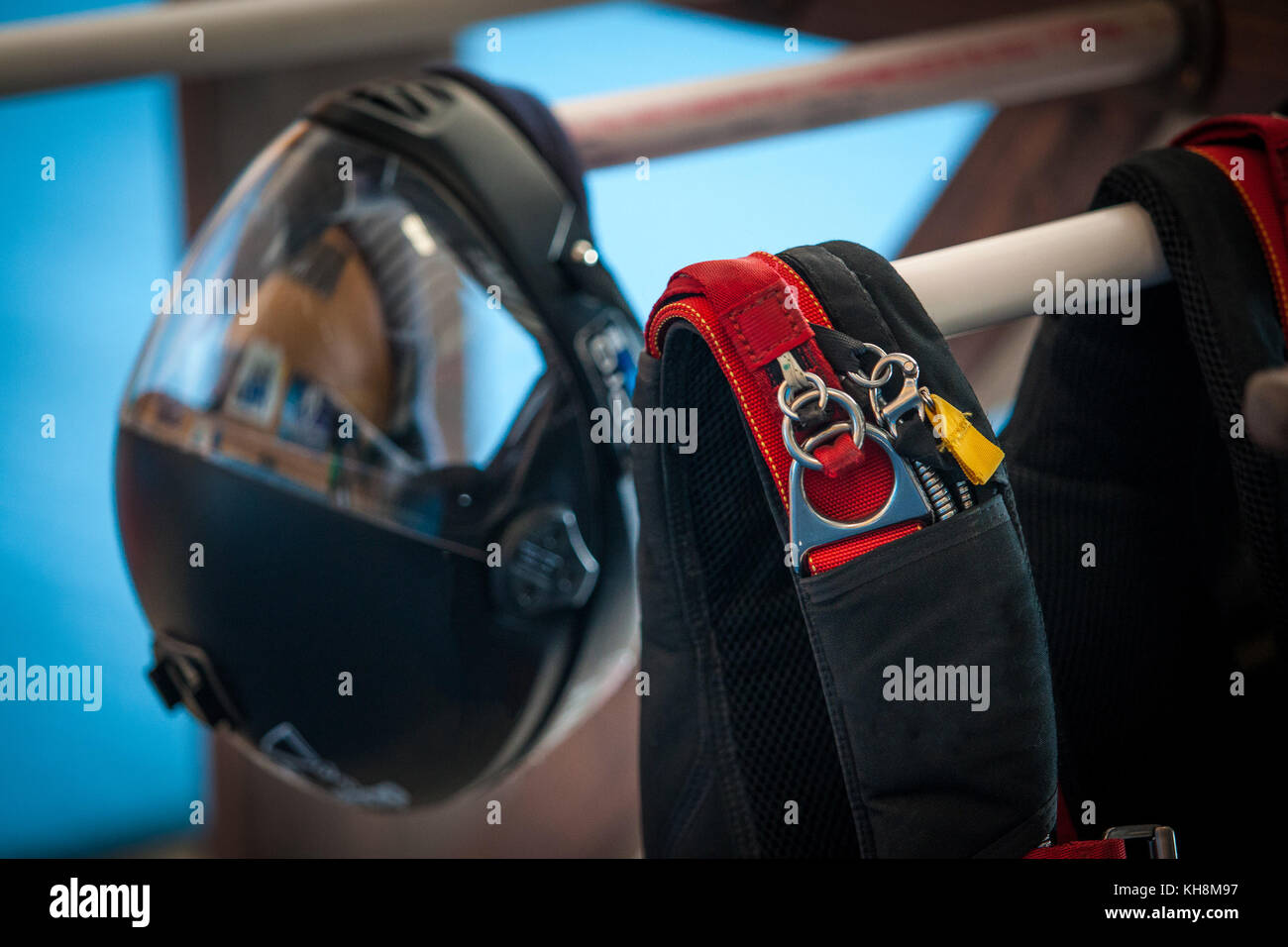 Skydiving rig con tre anelli Foto Stock