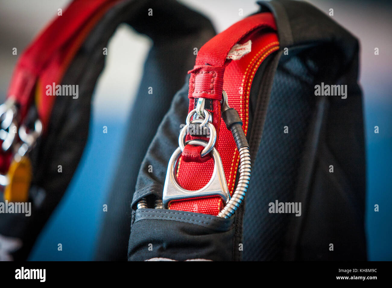 Skydiving rig con tre anelli Foto Stock