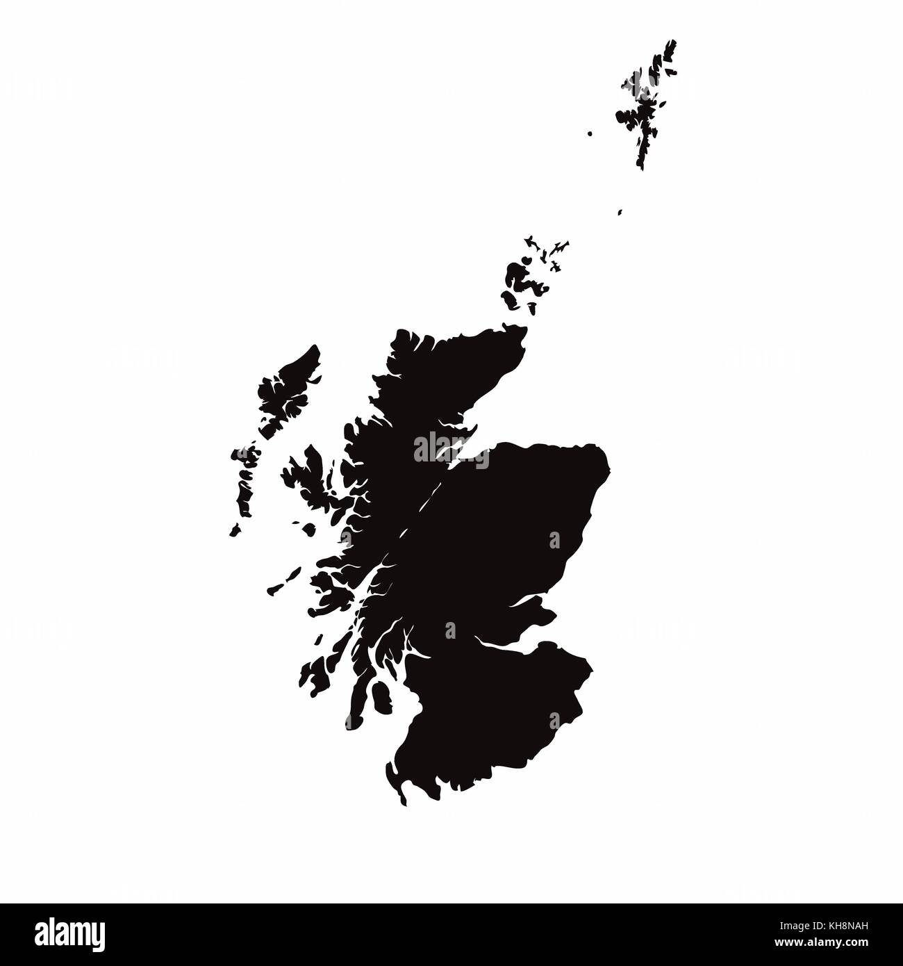Scozia vettore mappa del paese Illustrazione Vettoriale