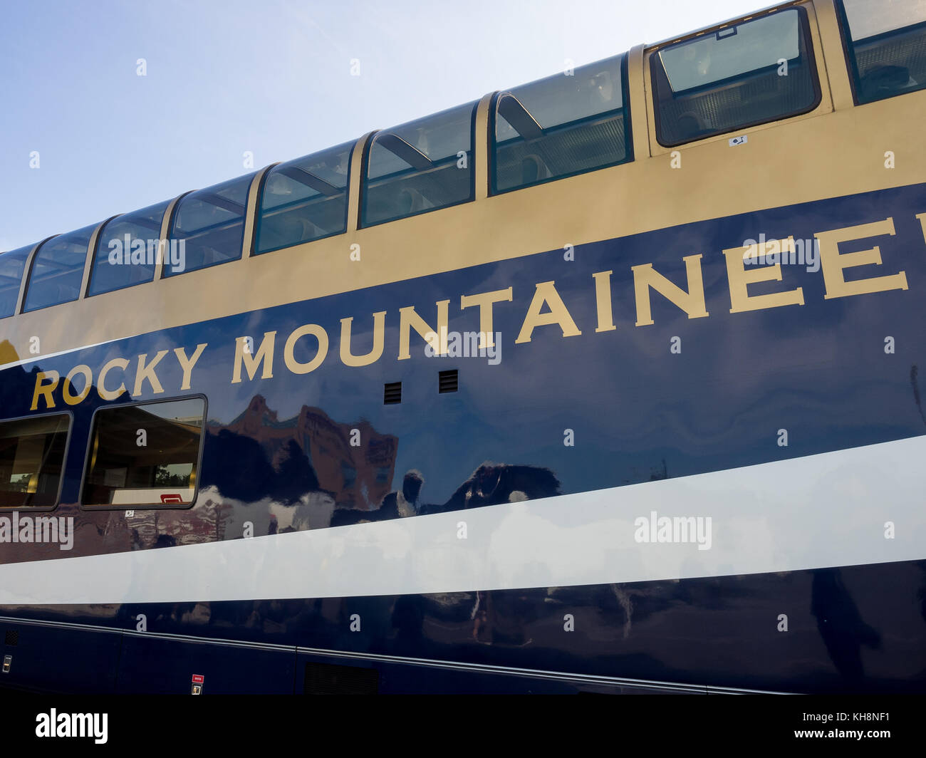 Rocky Mountaineer immagini dettagliate Foto Stock