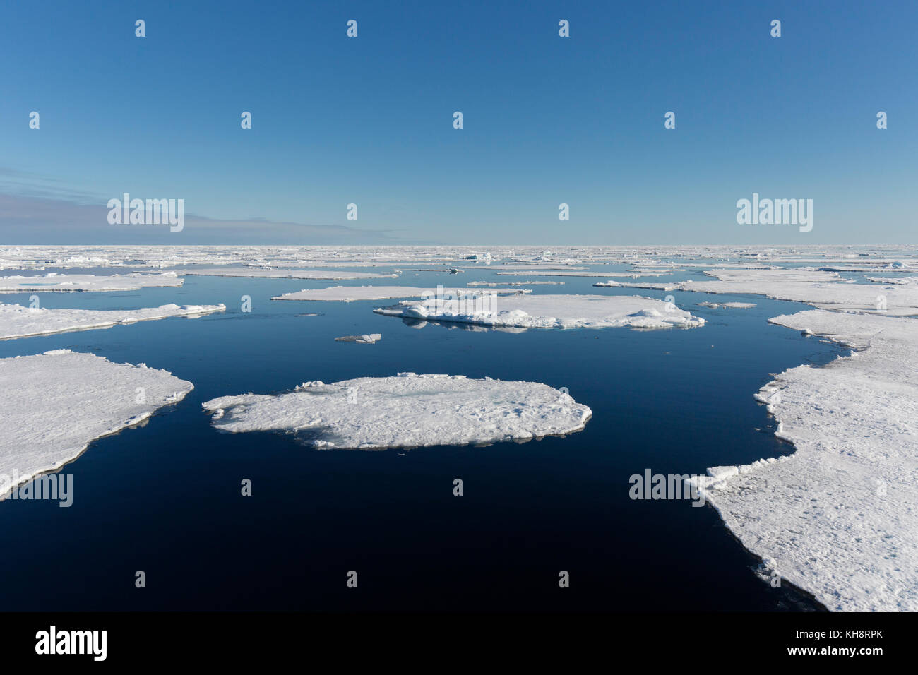 Deriva / ghiaccio ice floes nell'Oceano artico, nordaustlandet / nord est terra, svalbard / spitsbergen, Norvegia Foto Stock