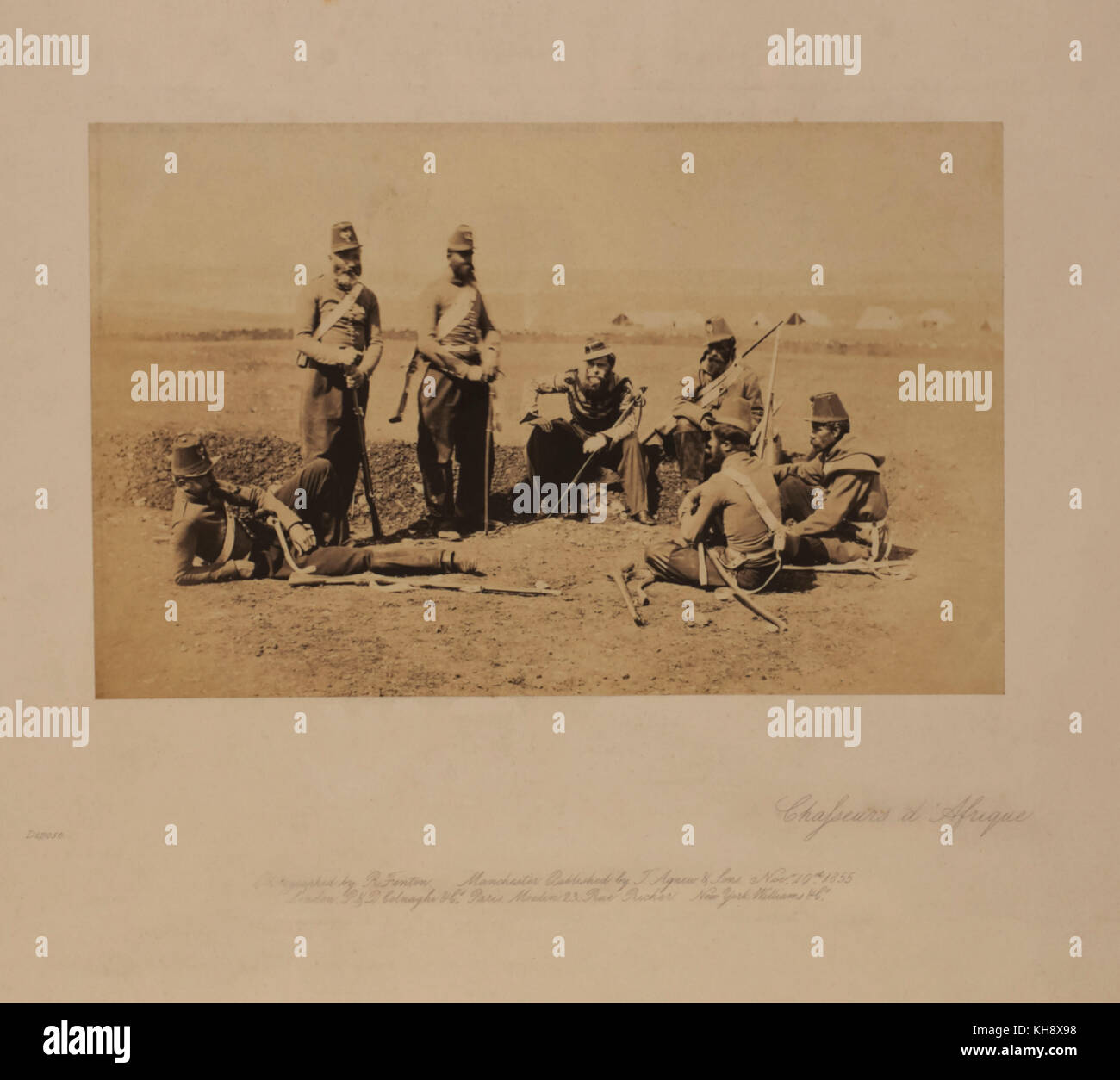 Chasseurs d'Afrique, Crimea War, Crimea, fotografato da Roger Fenton, 1855 Foto Stock