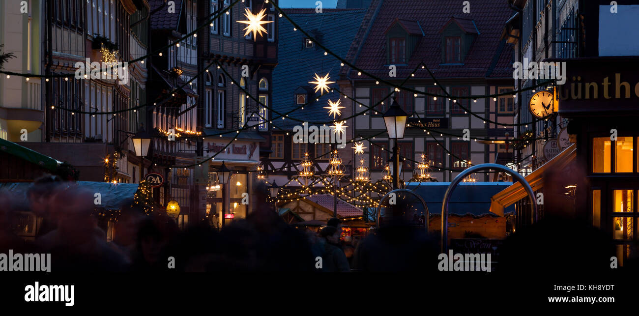 Wernigerode Weihnachtsmarkt Foto Stock