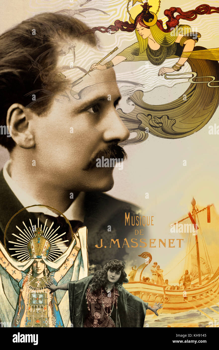 Jules Massenet 's opera ESCLARMONDE compositore francese, 12 maggio 1842 - 13 agosto 1912. Eseguito per la prima volta 1889 Foto Stock