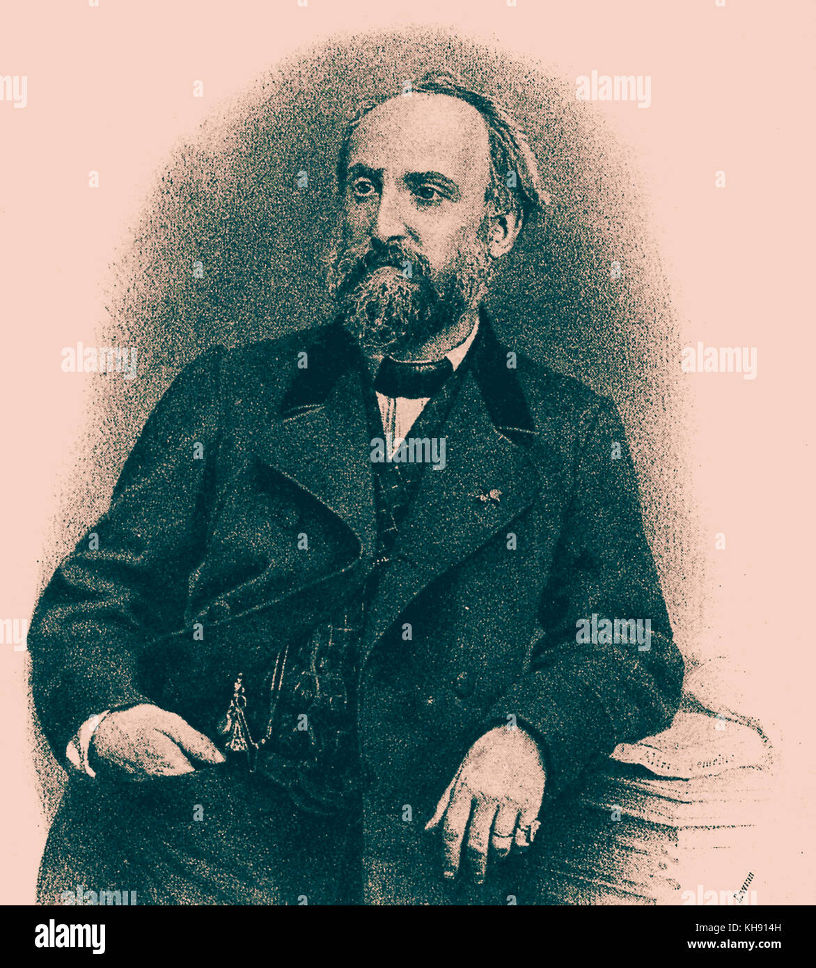 Antoine François Marmontel (1816 -1898), Claude Debussy 's insegnante di pianoforte al conservatorio di Parigi (Parigi Conservatorio di Musica), c. 1870. CD: il compositore francese, 22 agosto 1862 - 25 Marzo 1918. Foto Stock