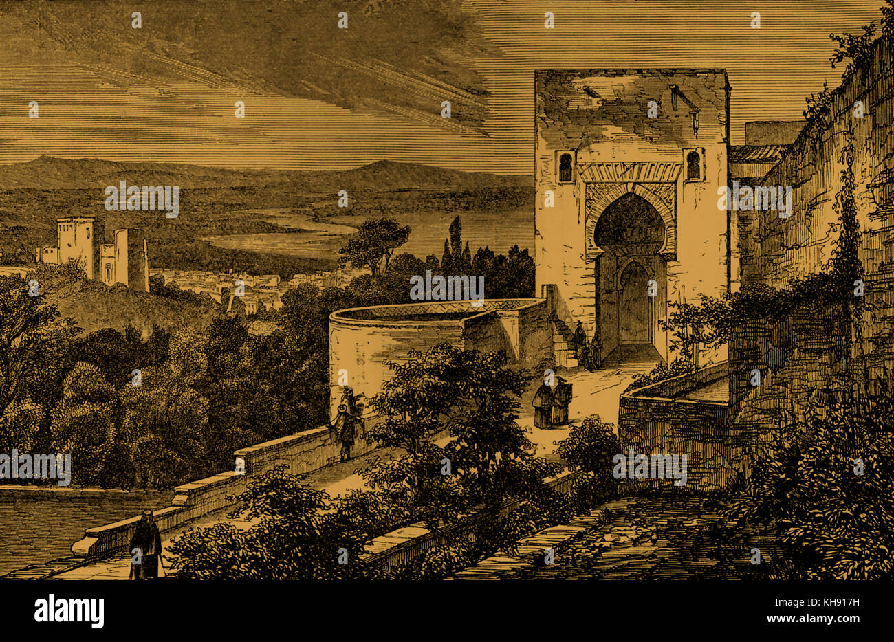 Cattedrale di Córdoba, Andalusia, Spagna. Dal XIX secolo illustrazione. Foto Stock