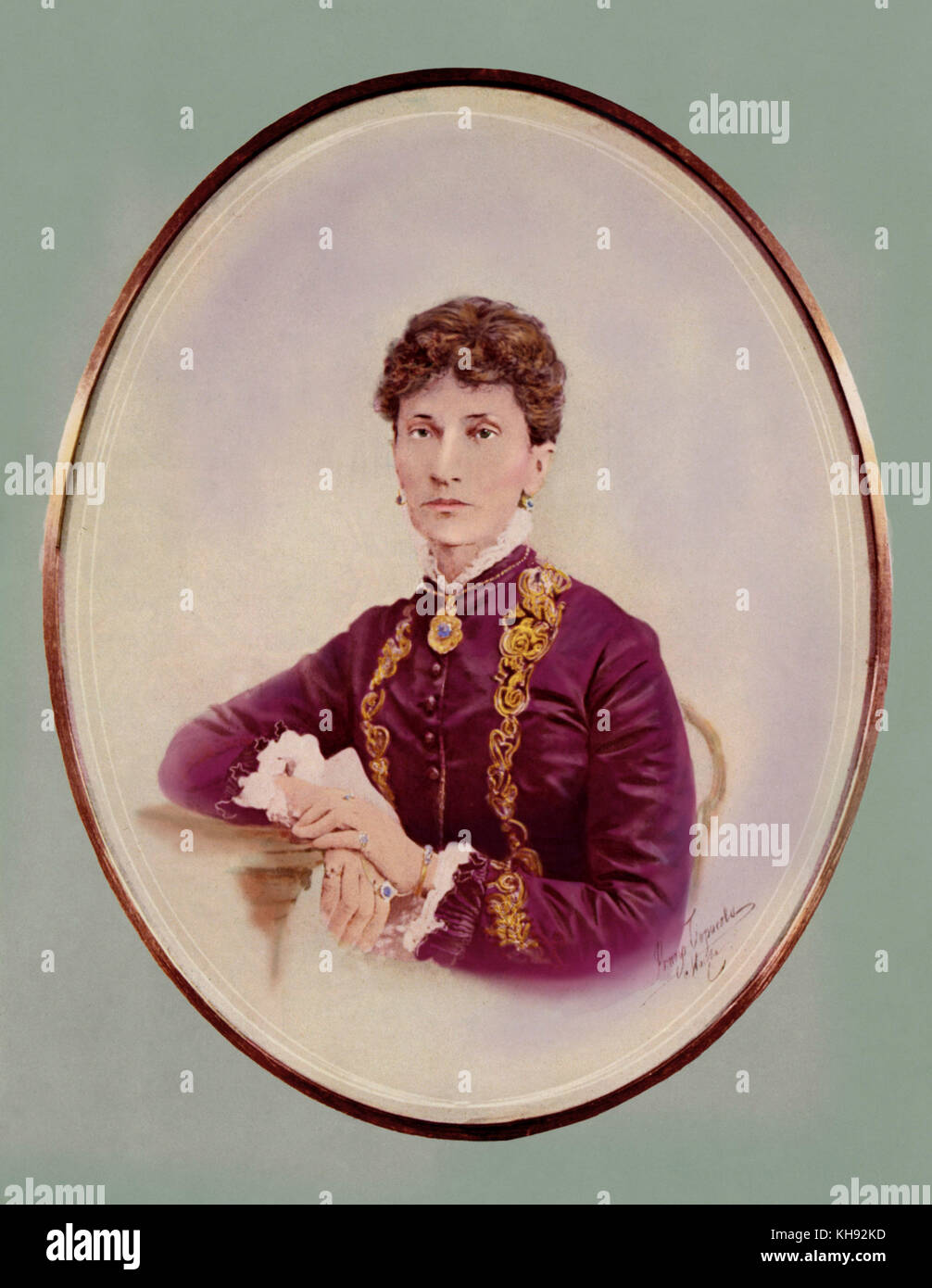 Nadezhda von Meck - patrona e amico di Tchaikovsky (1831-1894). Gli aveva concesso una indennità annuale di 6000 rubli. Foto Stock