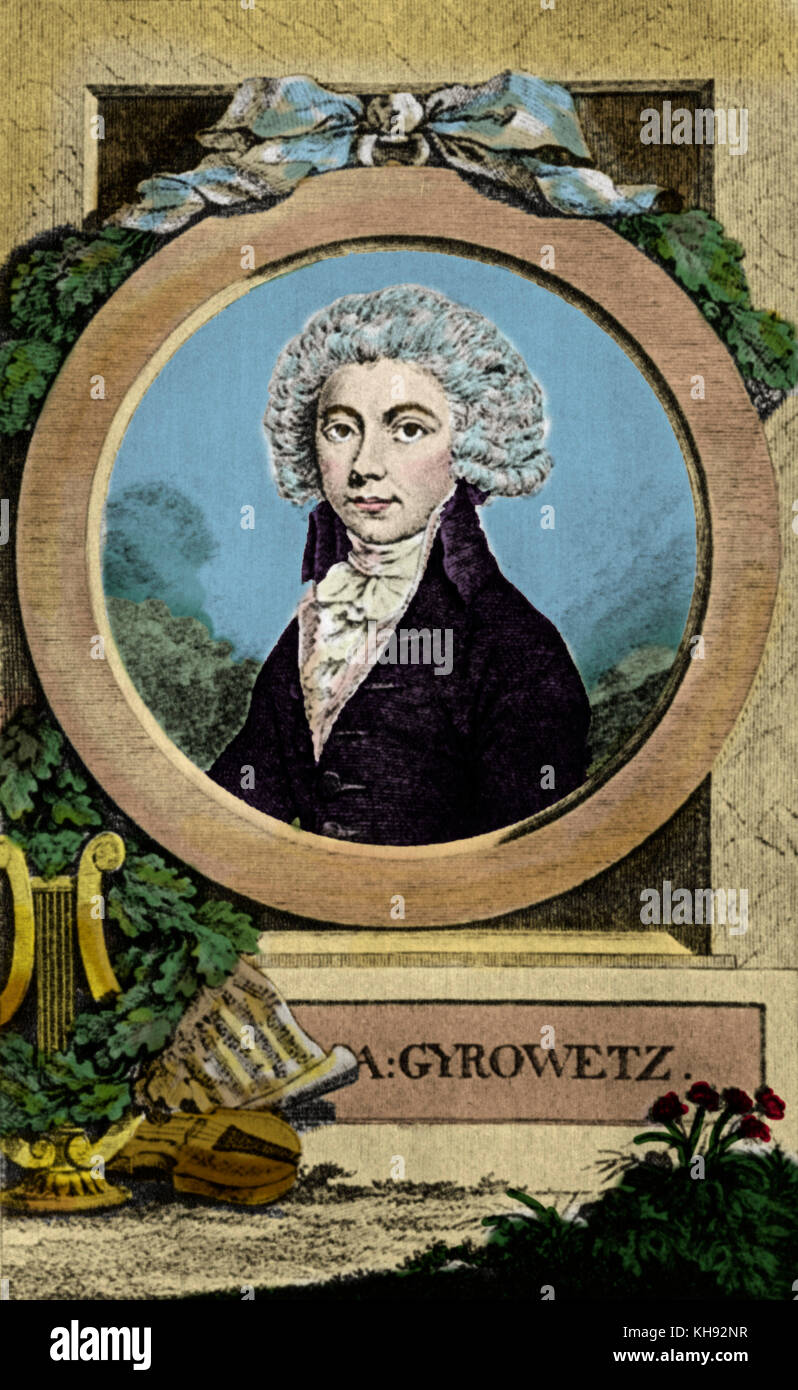 Adalberto (Vojtech) Gyrowetz (Jirovec) - ritratto del compositore boemo, 20 Febbraio 1763 - 19 Marzo 1850. Foto Stock