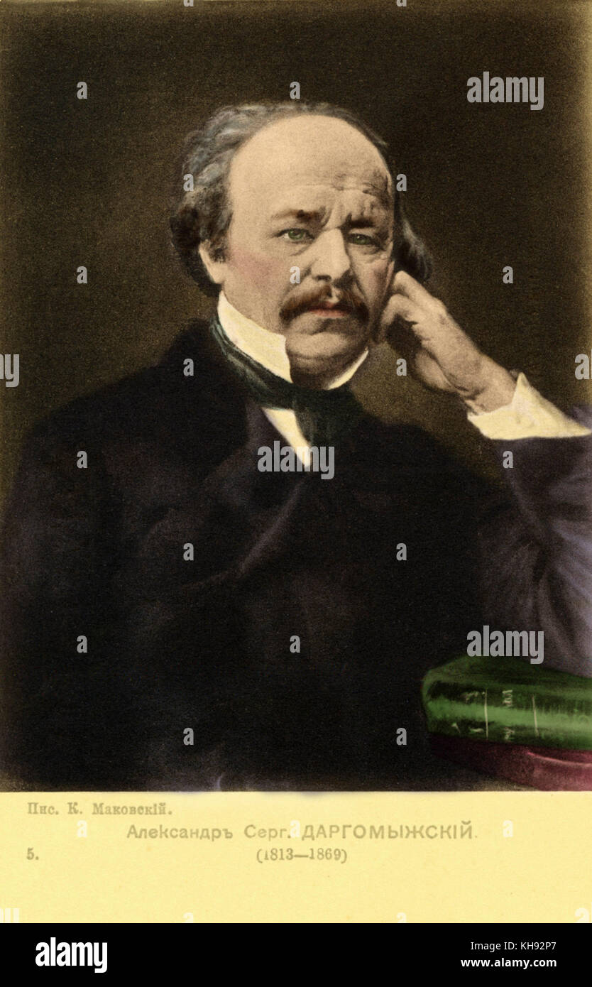 DARGOMYZHSKY, Alexander Sergei - Il compositore russo 1813 - 1869. La sua opera, la Stone Guest, è stata completata postumi da cui e Rimsky-Korsakov, Dargomizhsky Foto Stock