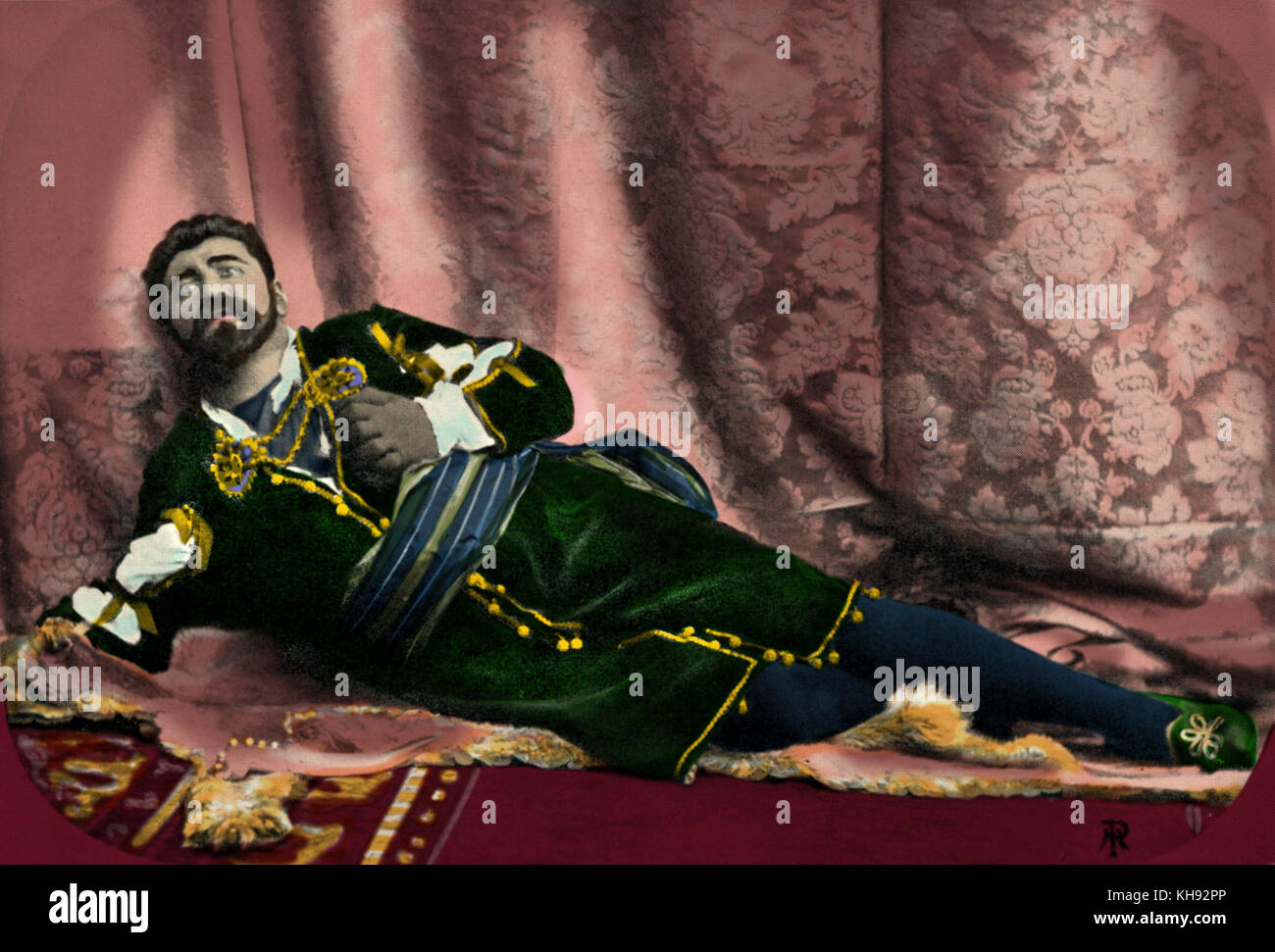 TAMAGNO, Francesco come Otello nell'opera di Verdi Otello . Creatore di ruolo. Tenore italiano (1850-1905) Foto Stock