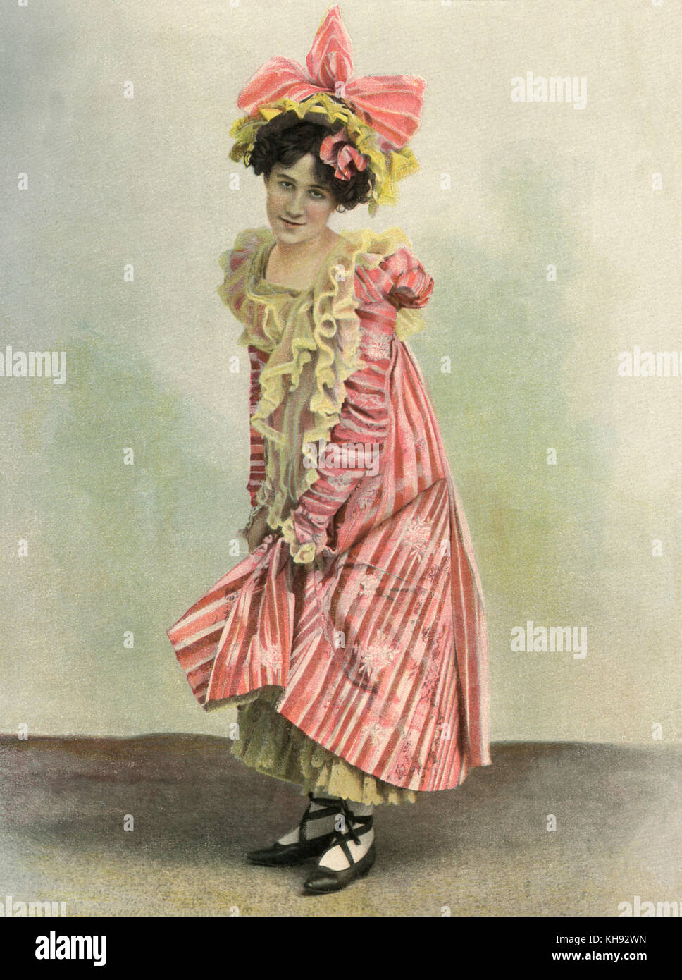 Robert Planquette - Mam'Zelle Quat'Suo 1897. L attrice Deberio nel ruolo di Denise in opera comica Mam'Zelle Quat'Suo presso il Theatre de la Gaite. Fonte Gennaio 1898 Le Teatro. Foto Stock
