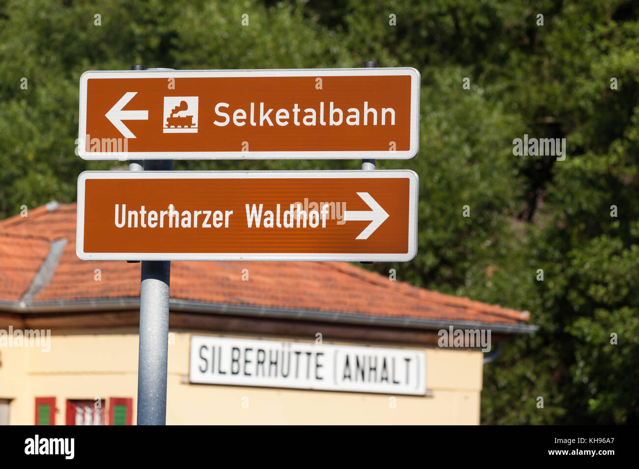 Touristisches Leitsystem Landkreis Harz Foto Stock