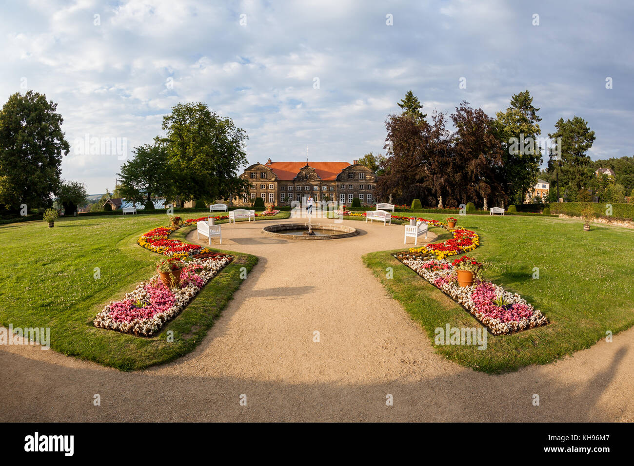 Schlosspark Blankenburg im Harz Foto Stock