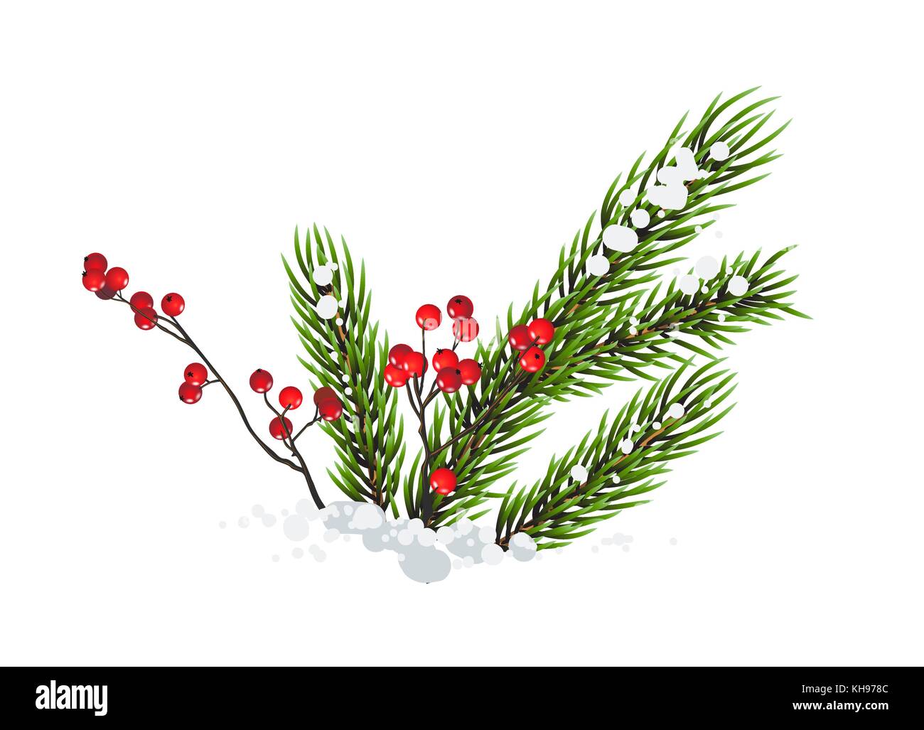 Merry Christmas tree decor Illustrazione Vettoriale