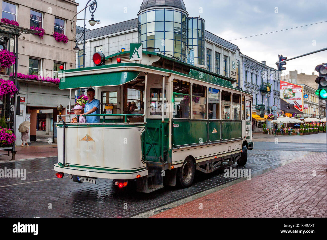 LODZ, Polonia - Giugno 2012: bus rétro Foto Stock