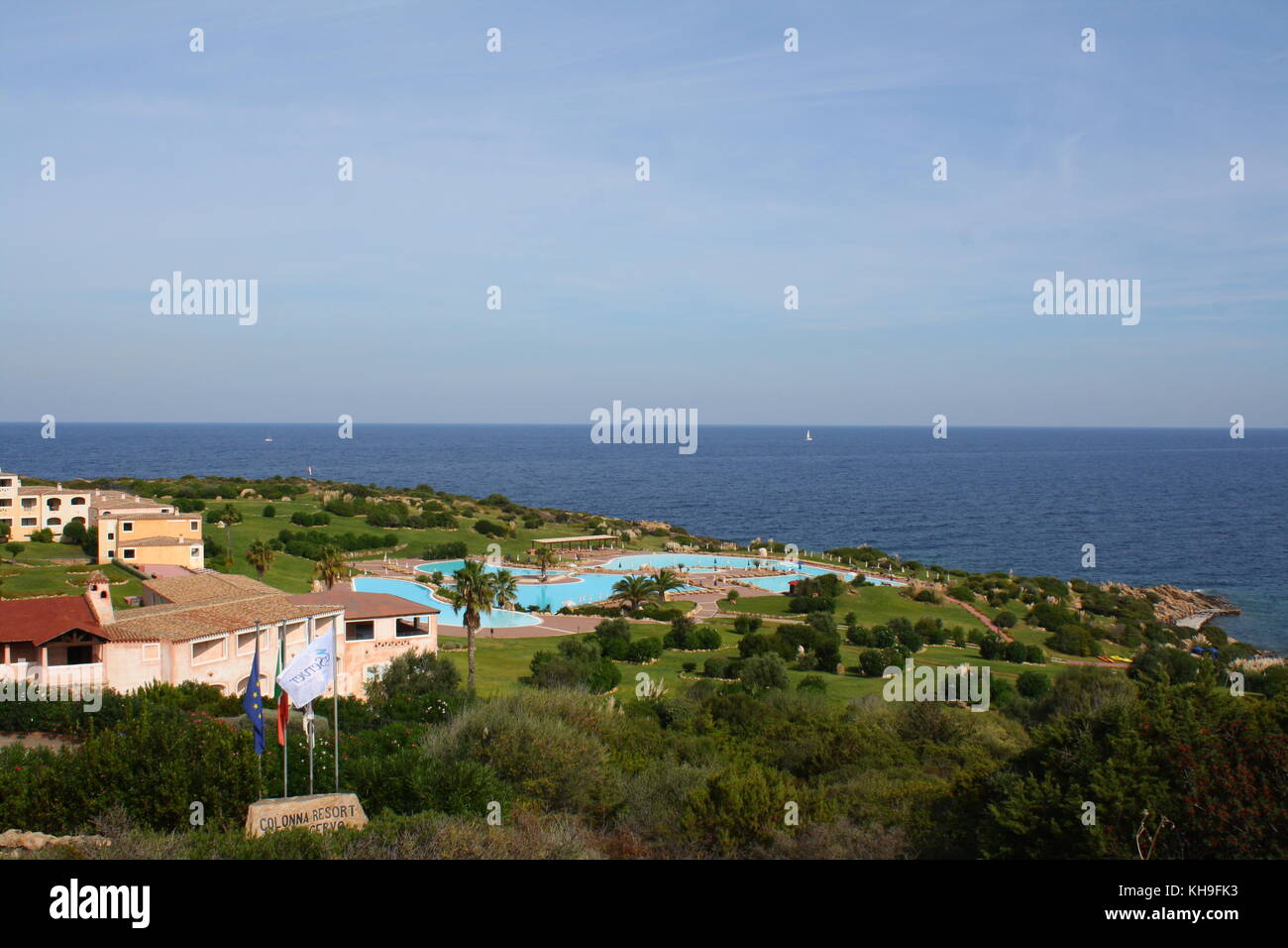 Un resort sulla spiaggia per la gente ricca di Porto Cervo, Sardegna, Italia. Foto Stock