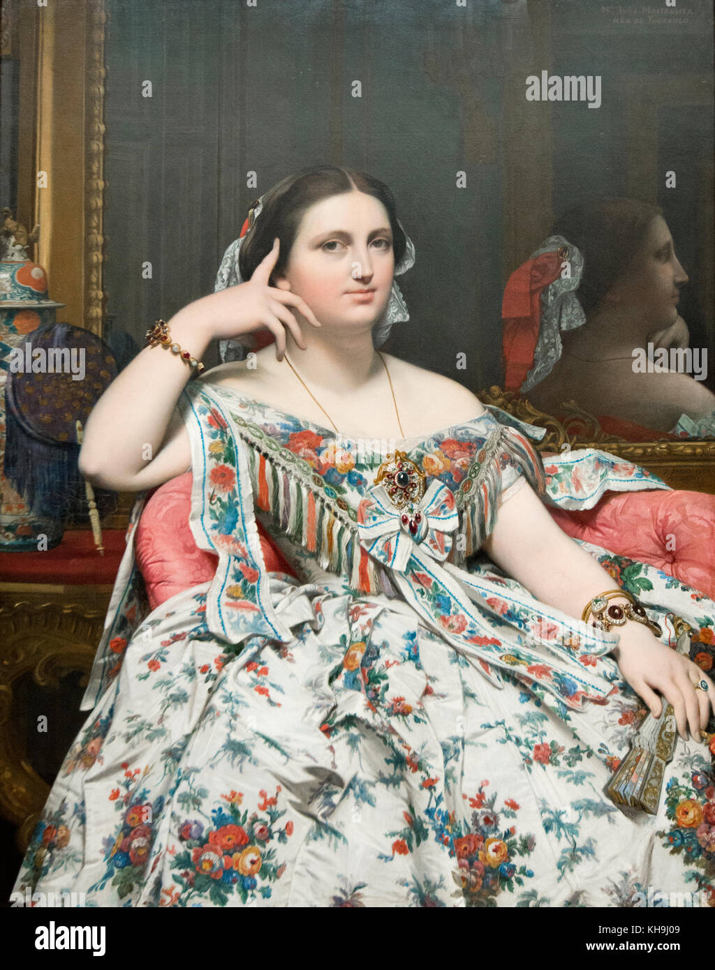 Dominique Ingres - Madame Moitessier (1856) Foto Stock
