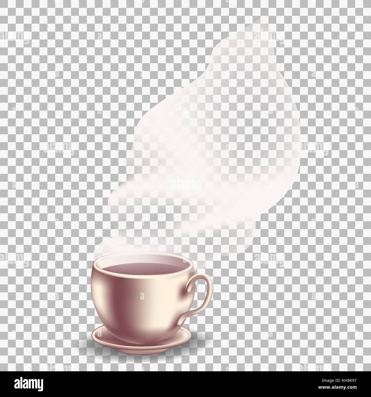 Caffè con vapore traslucido. Illustrazione Vettoriale
